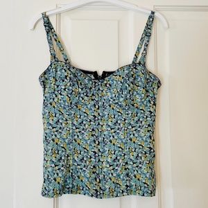 Ticci Tonetto Vintage Floral Corset Bustier Top